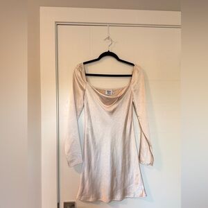 Princess Polly Satin Cream Top